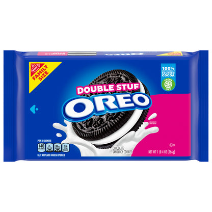 Oreo Family Size Double Stuff Chocolate Sandwich Cookies 20 oz