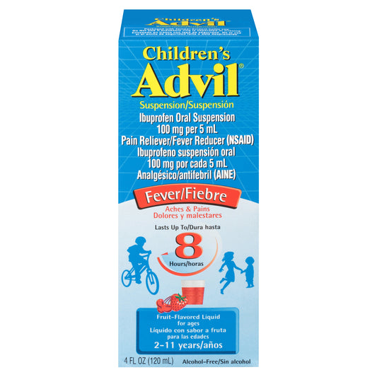 Children's Advil Pain Reliever and Fever Reducer, Liquid Children's Ibuprofen for Pain Relief, Fruit