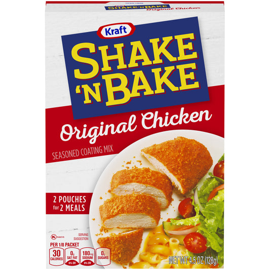 Kraft Shake 'N Bake Original Chicken Seasoned Coating Mix, 2 ct - Pouches, 4.5 oz Box