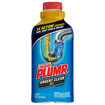 Liquid-Plumr Pro-Strength Urgent Clear Gel Clog Remover 17 fl oz