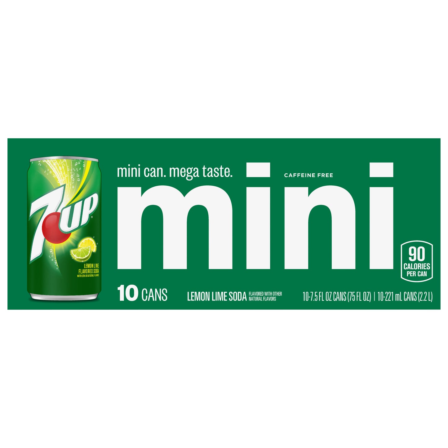 7-Up Mini Lemon Lime Soda 10-7.5 fl oz Can