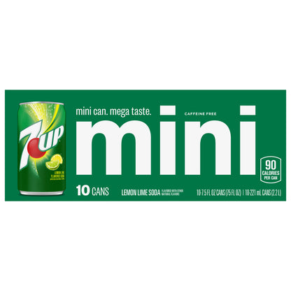 7-Up Mini Lemon Lime Soda 10-7.5 fl oz Can
