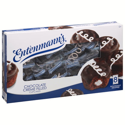 Entenmann's Chocolate Creme Filled Cupcakes 8 ea