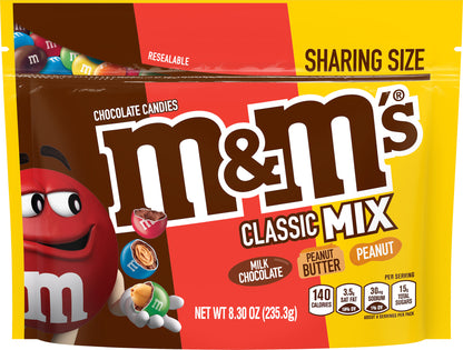 M&M's Sharing Size Classic Mix Chocolate Candies 8.3 oz