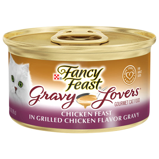 Purina Fancy Feast Gravy Wet Cat Food, Gravy Lovers Chicken Feast in Grilled Chicken Flavor Gravy -