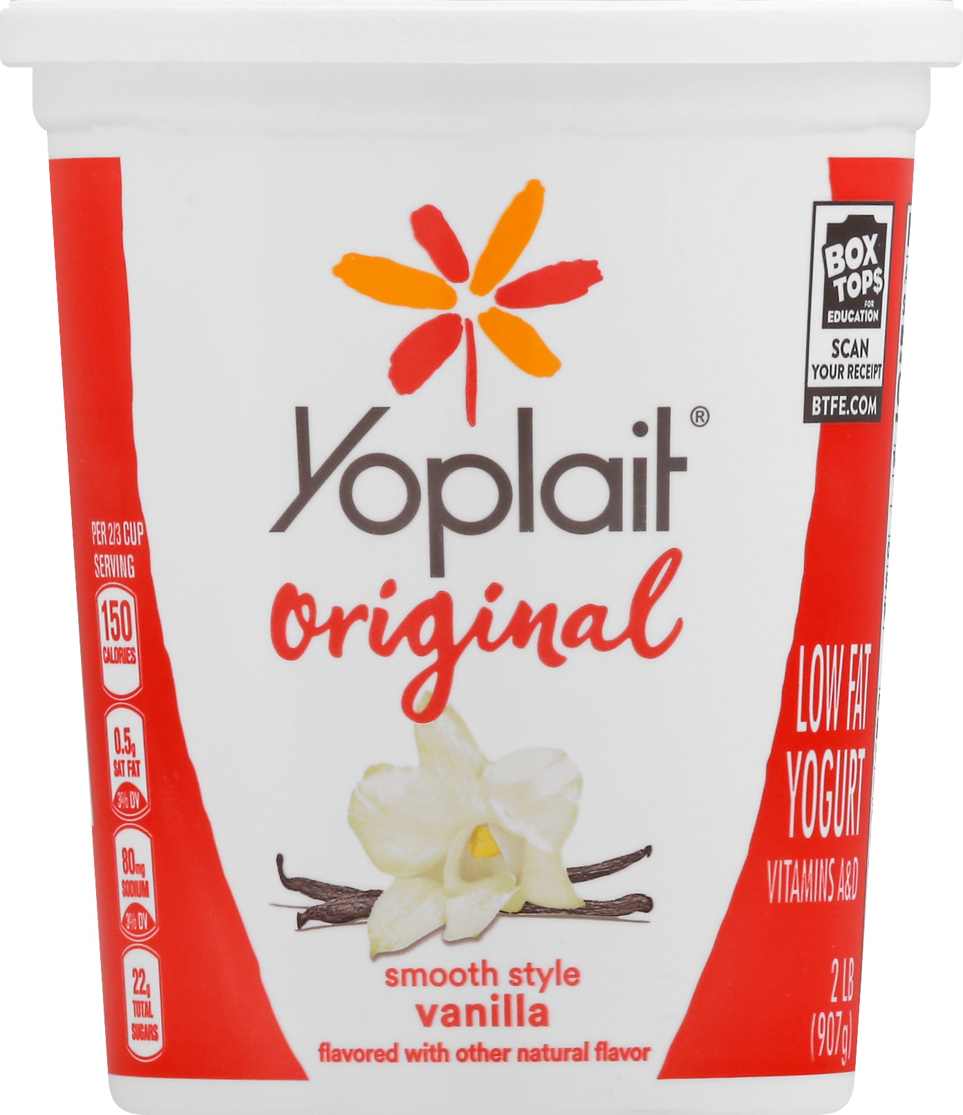 Yoplait Original Low Fat Smooth Style Vanilla Yogurt 2 lb