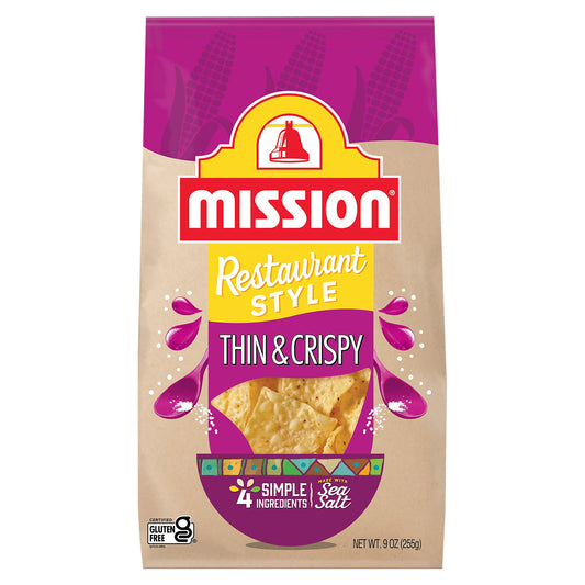 Mission Thin & Crispy Tortilla Chips, 9 oz