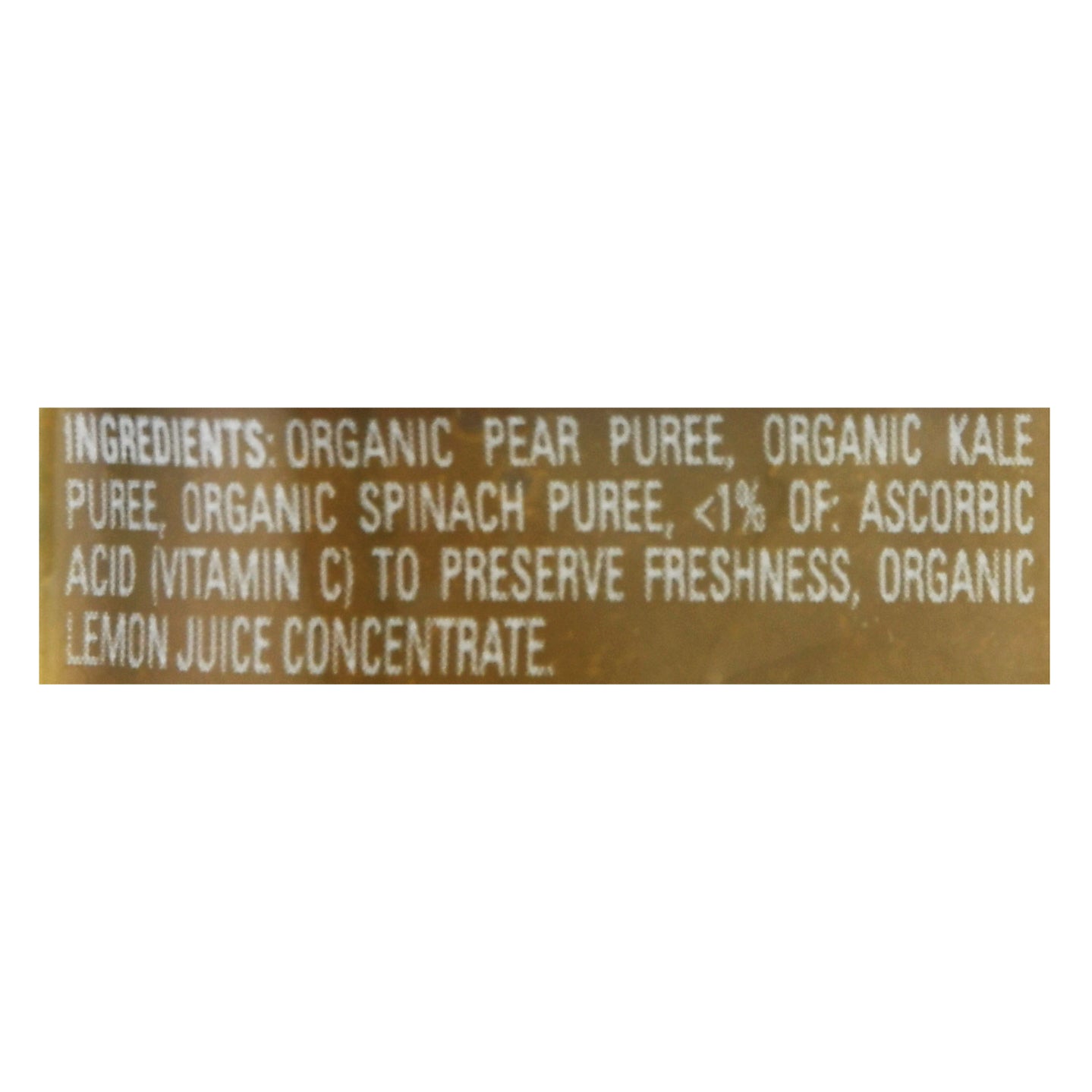 HappyBaby Organics 2 (6+ Months) Pears, Kale & Spinach Baby Food 4 oz