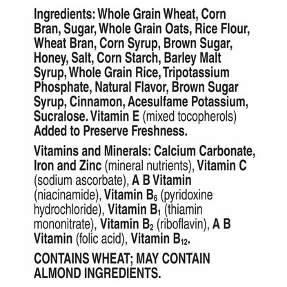 Fiber One Breakfast Cereal, Honey Clusters, High Fiber, Whole Grains, 17.5 oz