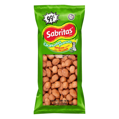Sabritas Salt & Lime Flavored Cacahuates Peanuts 2.75 oz