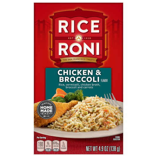 Rice a Roni Chicken & Broccoli Flavor Rice 4.9 oz Box