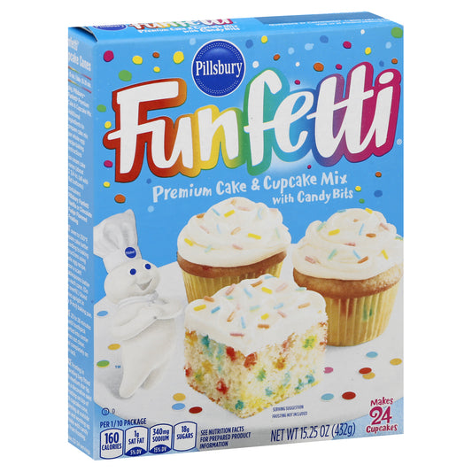 Pillsbury Fun Fetti Premium Cake & Cupcake Mix with Candy Bits 15.25 oz
