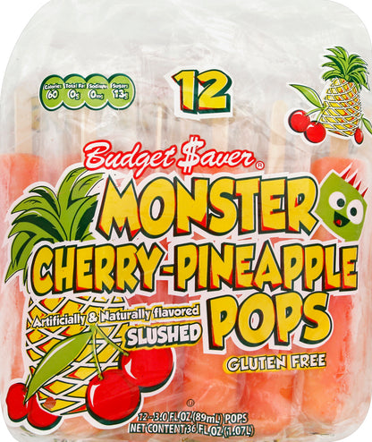 Budget Saver Monster Pops 12 ea