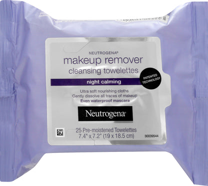 Neutrogena Night Calming Makeup Remover Cleansing Towelettes 25 ea