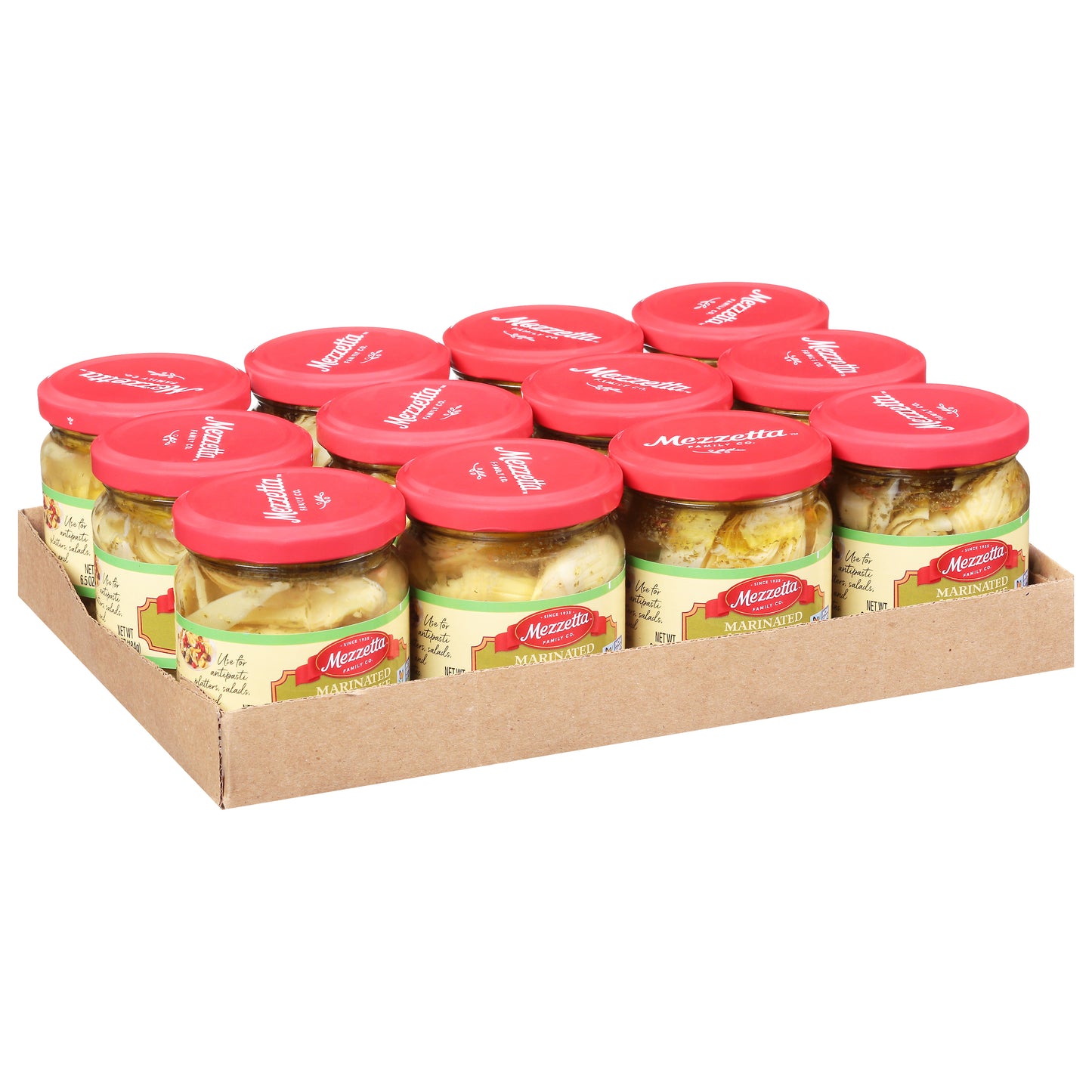 Mezzetta Marinated Artichoke Hearts 12 ea Tray