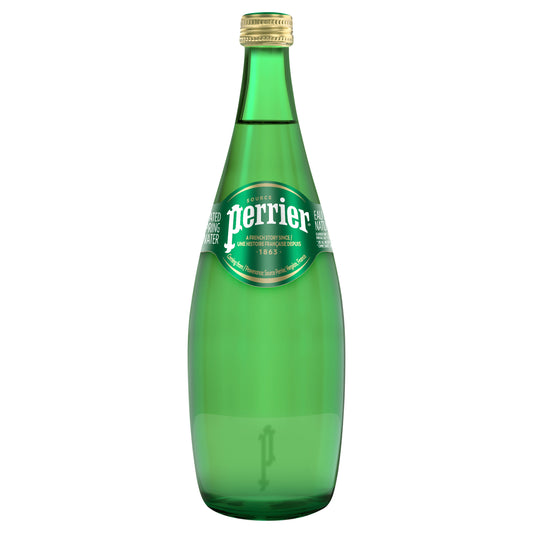Perrier Sparkling Carbonated Water – 750 mL Glass Bottle