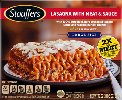 Stouffer's Large Size Lasagna with Meat & Sauce 19 oz