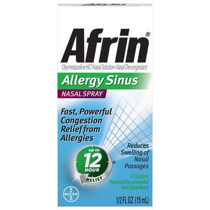 Afrin Allergy Sinus Nasal Spray 0.5 fl oz Box