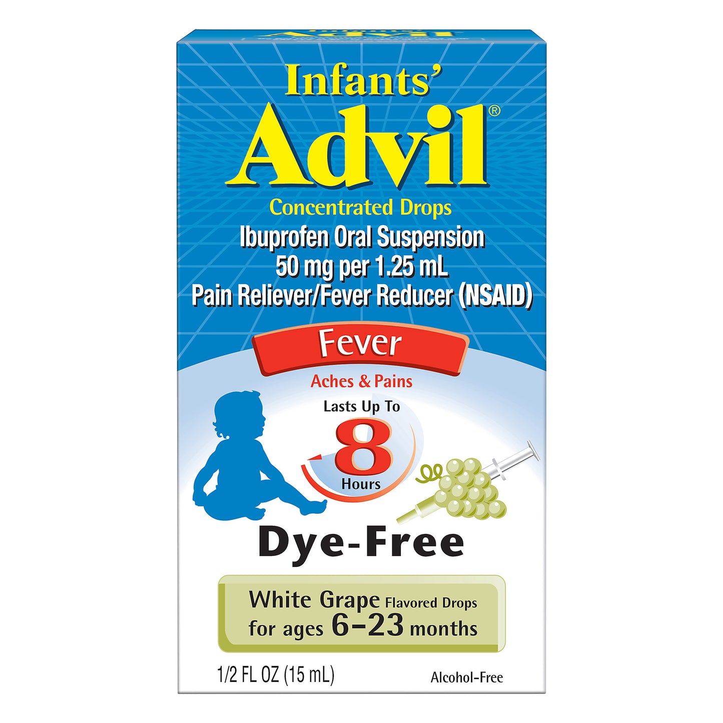 Advil Infants' Concentrated Drops Fever White Grape Ibuprofen 0.5 oz