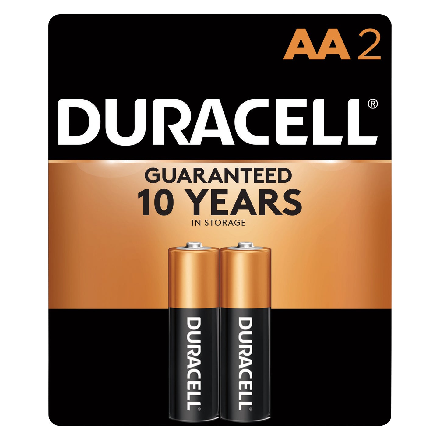 Duracell 2 Pack AA Alkaline Batteries 2 ea