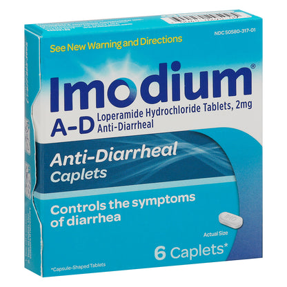 Imodium A-D 2 Mg Anti-Diarrheal Caplets 6 ea Box