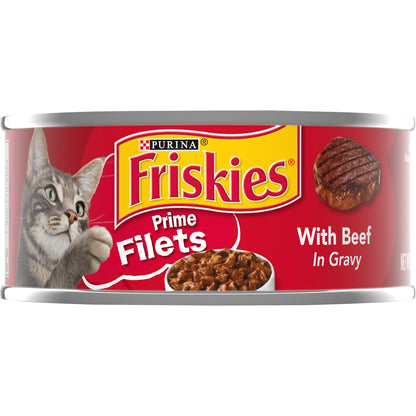 Purina Friskies Gravy Wet Cat Food, Prime Filets With Beef in Gravy - 5.5 oz. Can