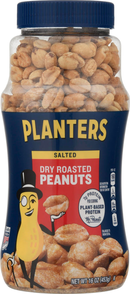 Planters Dry Roasted Salted Peanuts 16 oz