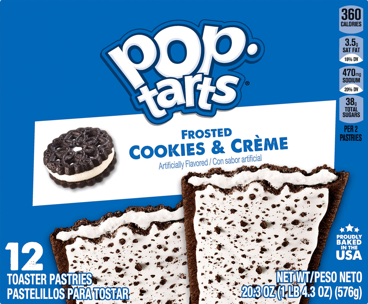 Pop-Tarts 12 Pack Cookies & Creme Toaster Pastries 12 ea
