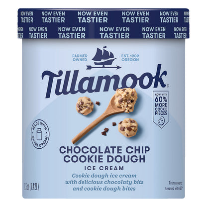 Tillamook Chocolate Chip Cookie Dough Ice Cream 1.5 qt
