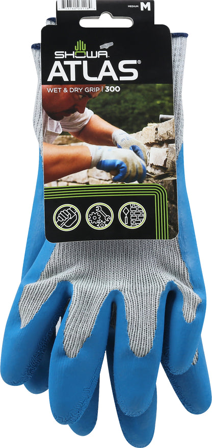 Showa Atlas Medium Wet & Dry Grip 300 Gloves 1 pr