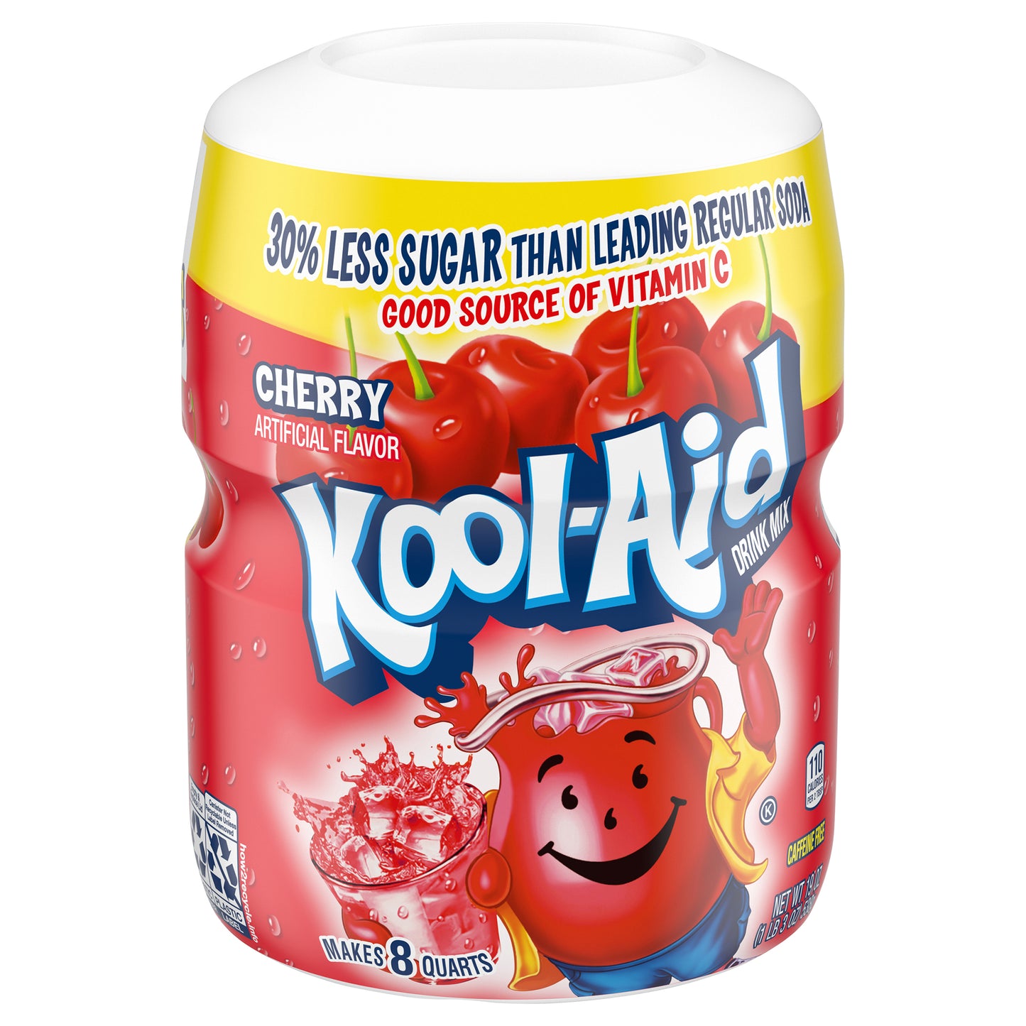Kool-Aid Sweetened Cherry Powdered Drink Mix, Caffeine Free, 19 oz Jar
