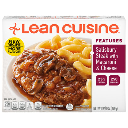 Lean Cuisine Features Salisbury Steak with Macaroni & Cheese 9.5 oz