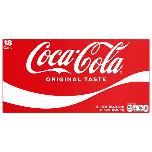 Coca-Cola Original Taste Cola 18-12 fl oz Cans
