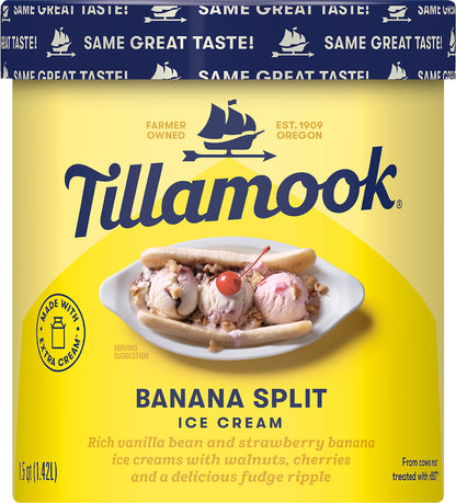 Tillamook Banana Split Ice Cream 1.5 qt