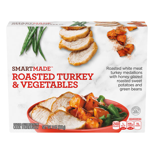 SmartMade Roasted Turkey & Vegetables, Frozen Meal, 9 oz Box