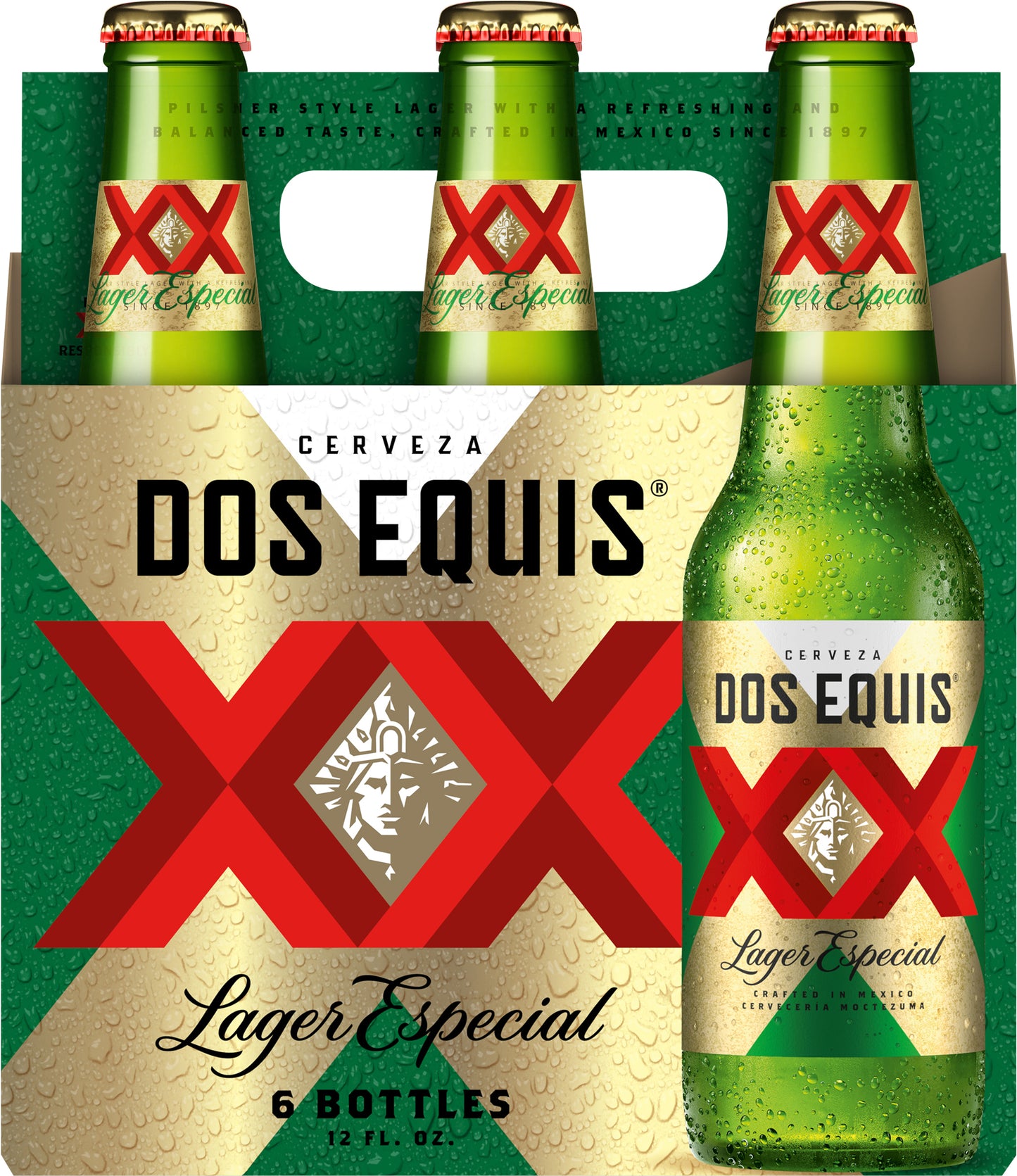 Dos Equis Lager Especial Beer 6 - 12 fl oz Bottles