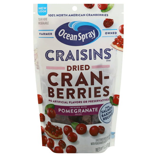 Ocean Spray Craisins Dried Pomegranate Cranberries 6 oz