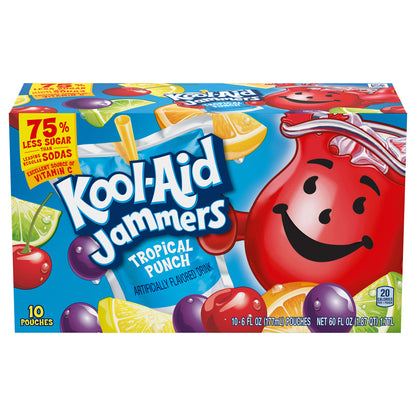 Kool-Aid Jammers Tropical Punch Flavored Drink 10-6 fl. oz. Pouches