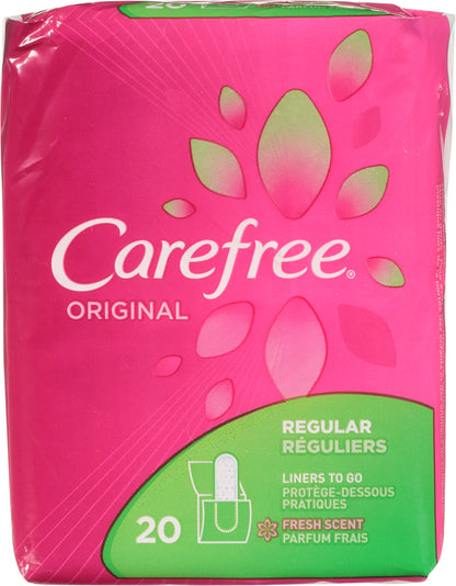 Carefree Original Fresh Scent Liners 20 ea Pack