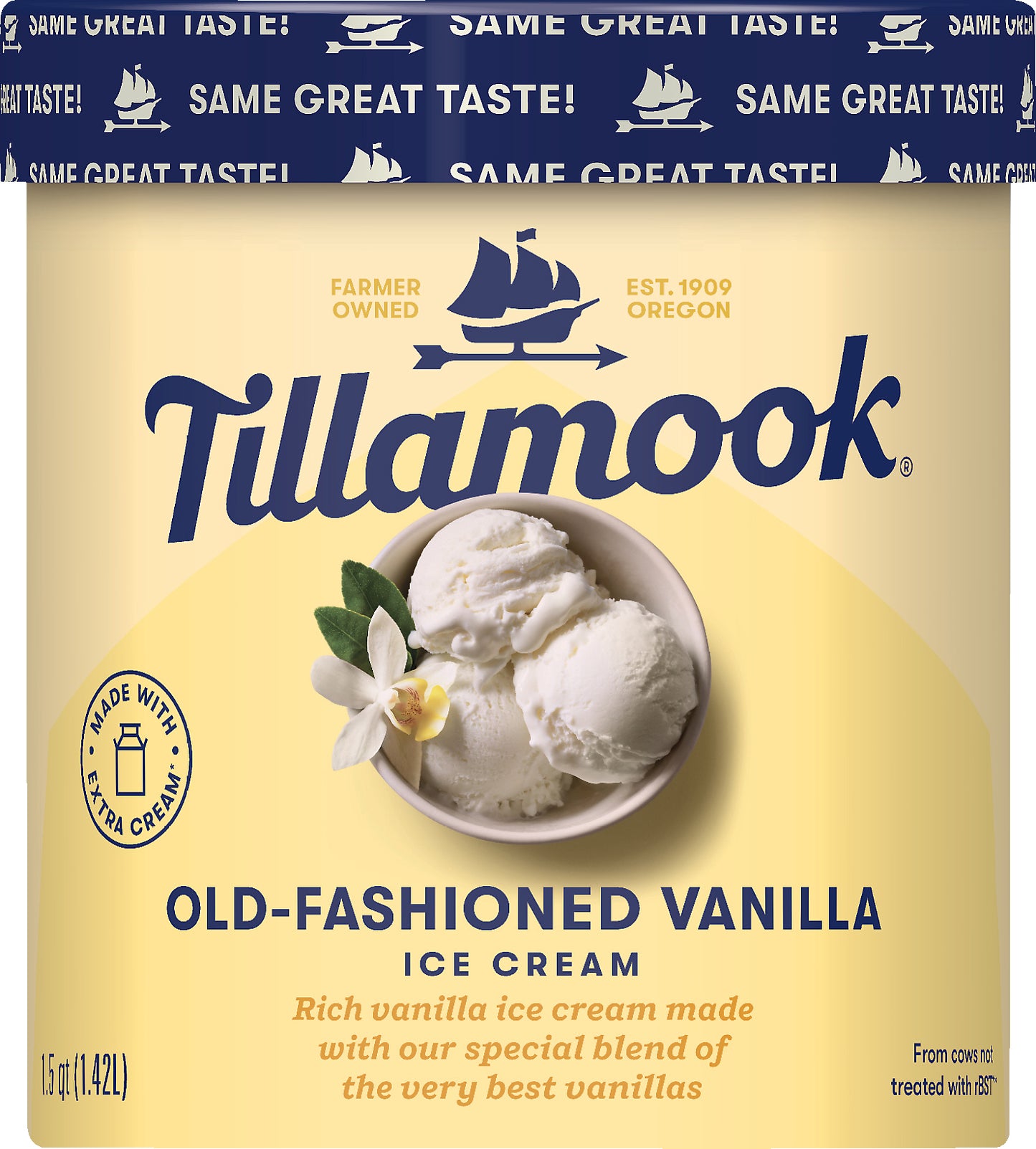 Tillamook Old-Fashioned Vanilla Ice Cream 1.5 qt