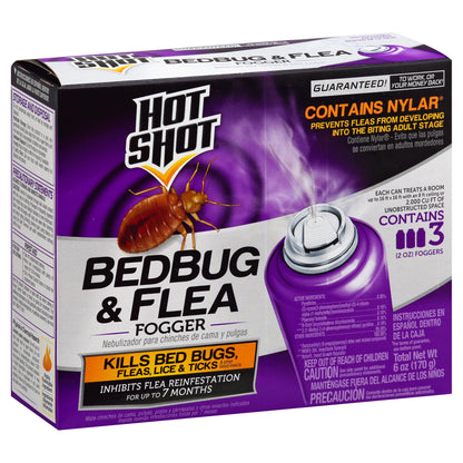 Hot Shot Bedbug & Flea Fogger 3 ea
