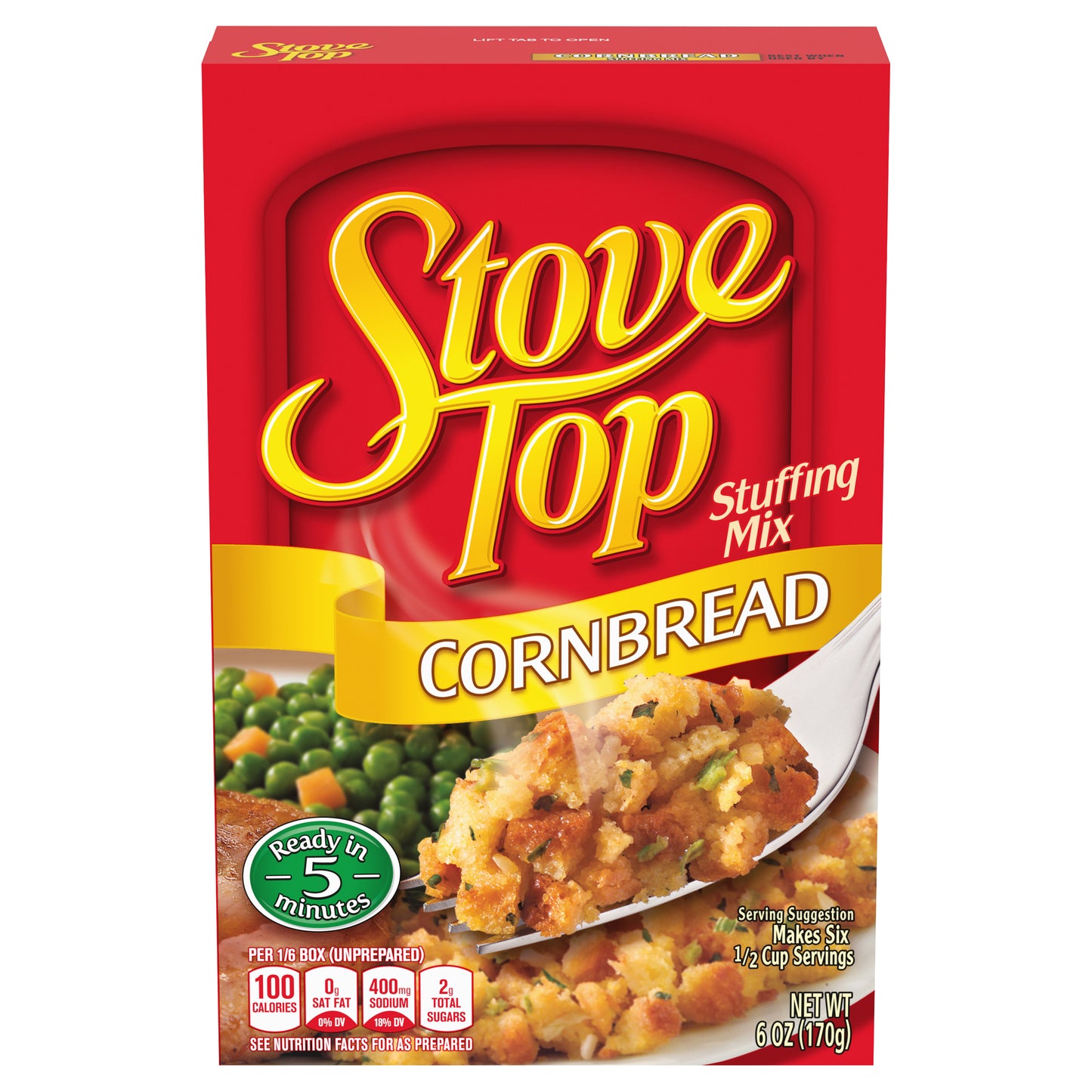 Kraft Stove Top Cornbread Stuffing Mix 6 oz. Box