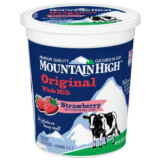 Mountain High Original Whole Milk Strawberry Yoghurt 32 oz