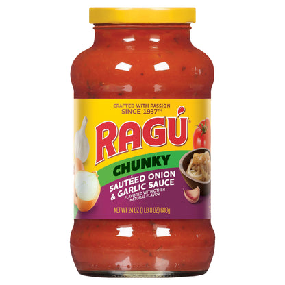 Ragu Chunky Sauteed Onion & Garlic Sauce 24 oz