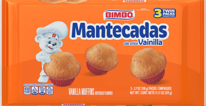 Bimbo Mantecadas Muffins 3 Pack 11.11 Oz