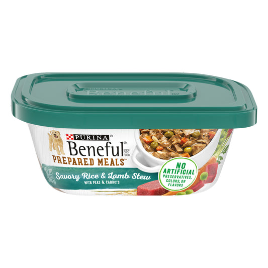 Purina Beneful High Protein Prepared Meals Savory Rice & Lamb Stew 10 Oz.
