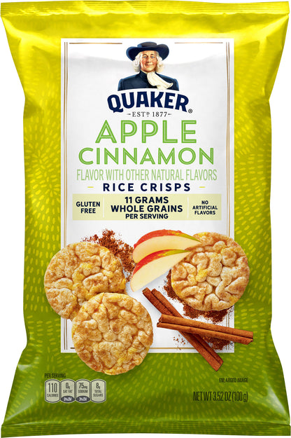 Quaker Rice Crisps Apple Cinnamon 3.52 Oz