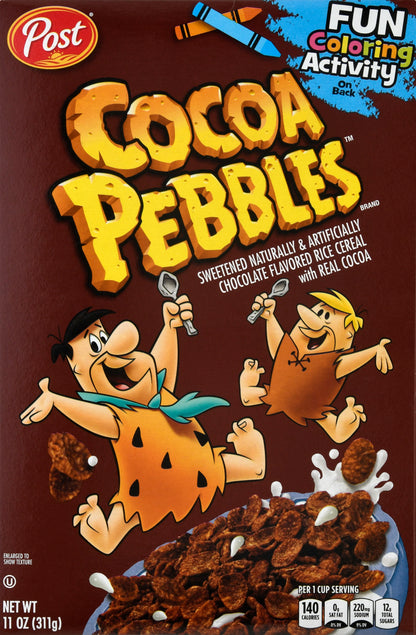Cocoa Pebbles Chocolate Flavored Rice Cereal 11 oz
