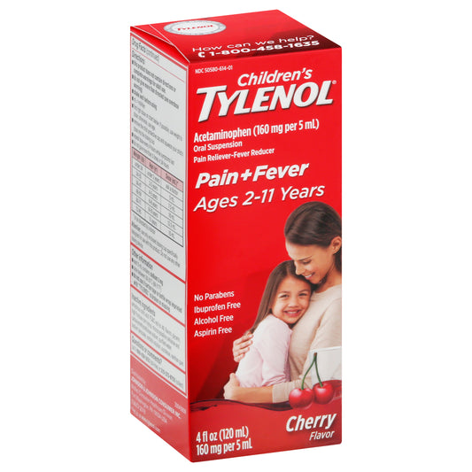Tylenol Children's Oral Suspension Cherry Flavor Pain + Fever 4 oz