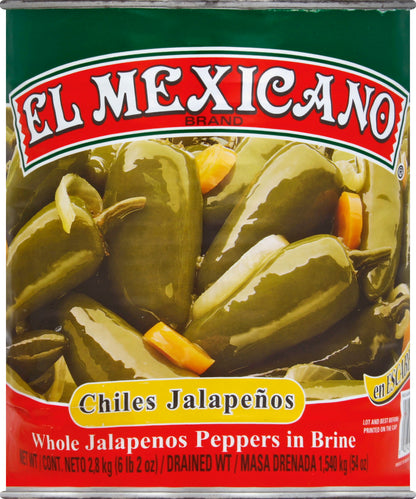 El Mexicano Jalapenos Peppers 2.8 kg